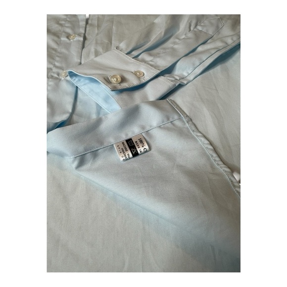 Emma Willis Slim fit Tailored Ice Blue Boyfriend Button Front Cotton Shirt L - Picture 6 of 14